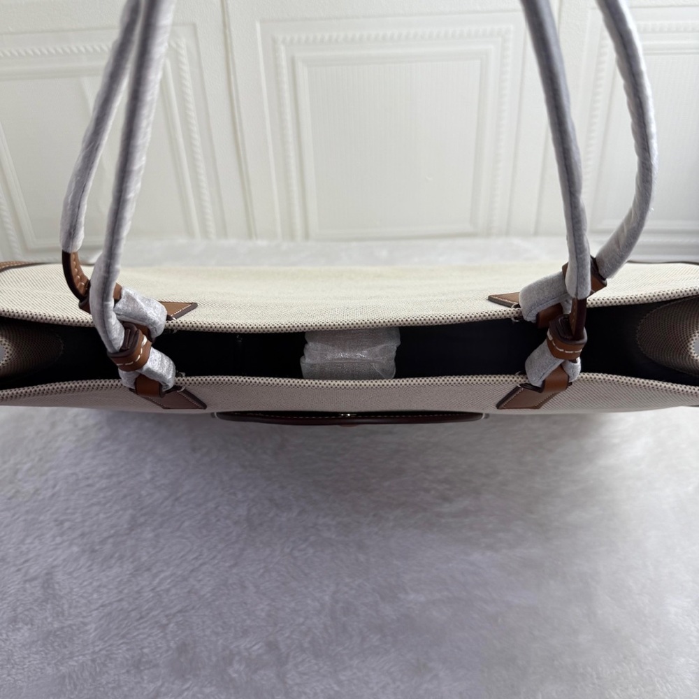 NEW Tory Burch Ella Canvas & Leather Tote Bag - Picture 6 of 11